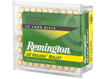 Remington Ammunition 21276 Golden Bullet 22LR 40gr Plated Lead Round Nose 100 Per Box/50 Case