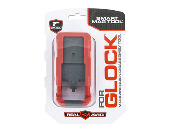 Real Avid AVGLOCKMT Smart Mag Tool Compatible w/Glock, Gray/Red Plastic