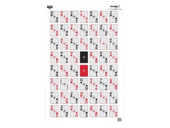 Birchwood Casey 37026 EZE-Scorer Playing Cards Paper Hanging 23" x 35" Multi-Color 5 Pack