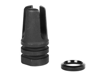 LBE Unlimited ARFH3PNG Three Prong Flash Hider Black 1215 Steel with 1/2"-28 tpi Threads for 5.56x45mm NATO AR-15