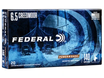 Federal 65CRDB Power-Shok 6.5Creedmoor 140gr Jacketed Soft Point 20 Per Box/10 Case