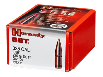 Hornady 33202 SST 338 Cal .338 225 gr Super Shock Tip 100 Per Box/ 15 Case