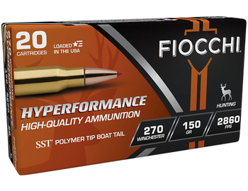Fiocchi 270HSB Hyperformance  270Win 150gr Super Shock Tip 20 Per Box/10 Case                                                                                                                           