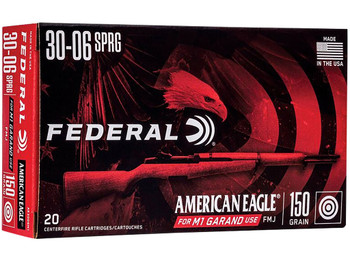 Federal AE3006M1 American Eagle M1 Grand 30-06Springfield 150gr Full Metal Jacket 20 Per Box/10 Case