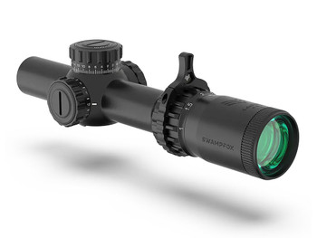 Swampfox Optics THK14241RF Tomahawk II Black 1-4x 24mm 30mm Tube Bright Fiber Optic Red Reticle