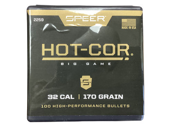 Speer 2259 Hot-Cor 32Cal 170gr Soft Point Flat Nose 100 Per Box/5 Case