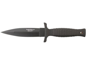 Smith & Wesson Knives SWHRT9BCP H.R.T. 4.75" Fixed Spear Point Plain 7Cr17MoV High Carbon SS Blade Thermoplastic Rubber Handle 9" OAL
