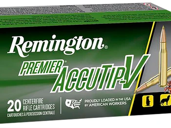Remington Ammunition 29220 Premier Accutip-V 204Ruger 40gr AccuTip V Boat Tail 20 Per Box/10 Case