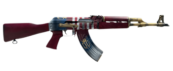 Zastava Arms Usa ZR7762AMS ZPAP M70 Limited Edition 7.62x39mm 30+1 16.30" 24K Gold Plated Barrel, Red/White/Blue 1.5mm Bulged Trunnion Receiver, Serbian Red Wood Furniture                             