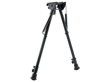 Harris Bipods H1A2 Non-Swivel H Swivel Stud, 13.50-23" Black Steel/Aluminum, Rubber Feet