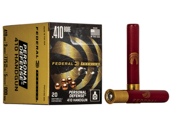 Federal PD413JGE000 Premium Personal Defense 410Gauge 3" 5Pellets 000BuckShot 20 Per Box/10 Case