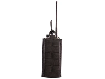 High Speed Gear 41RD00BK TACO Duty Radio Holder, Black Nylon with MOLLE Exterior & Bungee Pull Tongue, Fits MOLLE & 2" Belt