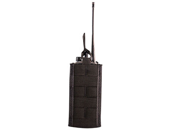 High Speed Gear 41RD00BK TACO Duty Radio Holder, Black Nylon with MOLLE Exterior & Bungee Pull Tongue, Fits MOLLE & 2" Belt