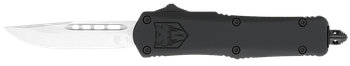 CobraTec Knives SBFS3DNS FS-3  Small 2.75" OTF Drop Point Plain D2 Steel Blade, 4.25" Black Aluminum Alloy Handle                                                                                       