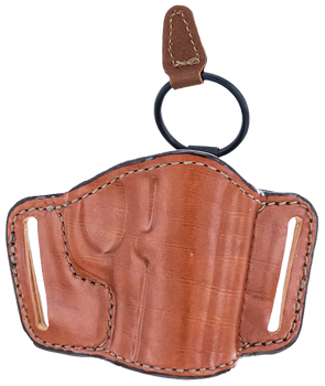 Bianchi 19242 105 Minimalist Belt Slide Holster Size 01 OWB Open Top Style made of Leather with Tan Finish fits 2" Barrel Ruger SP101 & S&W J-Frame for Right Hand                                      