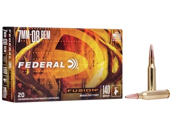 Federal F708FS1 Fusion 7mm-08Rem 140gr Bonded Soft Point 20 Per Box/10 Case