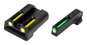 TruGlo TG131ST2Y TFO  Green/Tritium/Fiber Optic Front Sight-Yellow/Tritium/Fiber Optic Rear Sight Sig Sauer P-Series #6 Front/#8 Rear                                                                   
