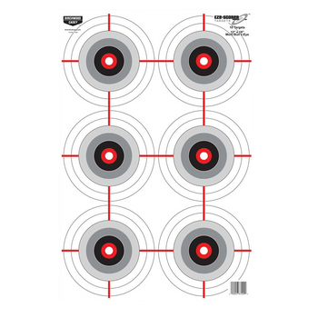 Birchwood Casey 37063 EZE-Scorer  Bullseye Paper 12" x 18" Black/White Pkg of 100                                                                                                                       