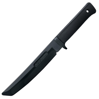 Cold Steel CS92R13RT Recon Rubber Trainer 7" Fixed Tanto Plain Black Santoprene                                                                                                                         
