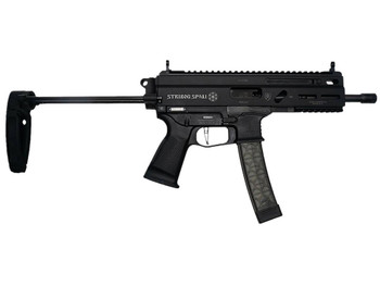 Grand Power 850003223131 SP9A1 Stribog 9mm Luger 30+1 8" Black Threaded Barrel, M-LOK Handguard, Black Aluminum Picatinny Rail Receiver, Black PDW Tailhook Brace, Black Polymer Grip, Thread Protector