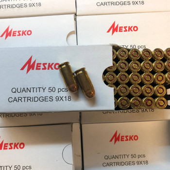 Mesko 9x18 Makarov Brass Case Ammunition