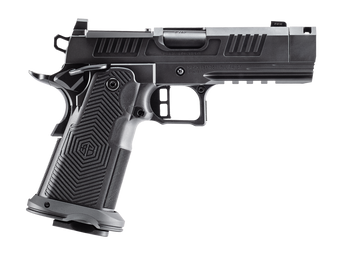 Alpha Foxtrot AA39X1QIG-XDBK19 AF1911 Romulus Compact Frame 9mm Luger 20+1 3.50" Black DLC Threaded Compensated Barrel, Black DLC Stainless Steel Optic Ready/Serrated Slide, Black DLC Stainless Steel 