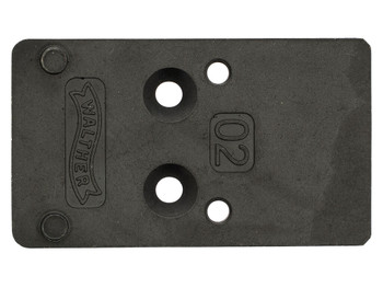 Walther Arms 5136209 Optic Plate Black Steel Fits Walther PDP 2.0