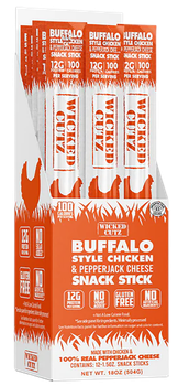 Wicked Cutz WCCS12BC Buffalo Style Chicken & Cheese Sticks 12 Pack                                                                                                                                      