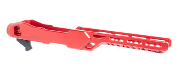 Timber Creek Outdoors ERC1022R Enforcer Rifle Chassis Red Aluminum Fits Ruger 10/22 Compatible w/ MSR Buffer Tubes                                                                                      