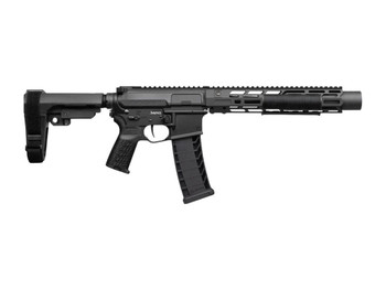 CMMG 94A68CD-AB Zeroed Banshee Mk4 9mm Luger 33+1 6.50" Black Nitride Threaded Barrel, Black Armor Cerakote Aluminum Receiver w/Picatinny Rail, M-LOK Handguard, Black Polymer CMMG RipBrace, CMMG Zeroe