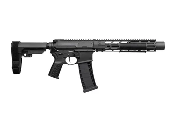 CMMG 94A68CD-AB Zeroed Banshee Mk4 9mm Luger 33+1 6.50" Black Nitride Threaded Barrel, Black Armor Cerakote Aluminum Receiver w/Picatinny Rail, M-LOK Handguard, Black Polymer CMMG RipBrace, CMMG Zeroe