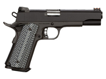 Rock Island 51991 Rock Ultra FS 10mm Auto Caliber with 5" Barrel, 8+1 Capacity, Overall Black Parkerized Finish Steel, Beavertail Frame, Serrated Slide & Black/Gray G10 Grip