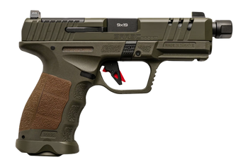 Sarsilmaz SAR9CSOCOMOD10 SAR9 SOCOM Compact 9mm Luger 10+1 4.70" Black Threaded Barrel, OD Green Steel Optic Cut/Serrated Slide, OD Green Polymer Frame w/Picatinny Rail, Interchangeable Backstrap Grip