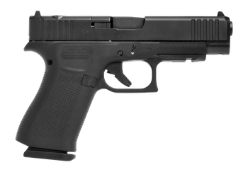 Glock PA4850203FR G48  Slim Compact 9mm Luger 15+1 4.17" Black GMB Barrel, Black nDLC Optic Ready/Serrated Steel Slide, Black Polymer Frame w/Beavertail & Front Rail, Black Textured Polymer Grip, Righ