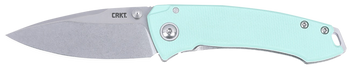CRKT 2522B Tuna  EDC Compact 2.73" Folding Plain Stonewashed 14C28N Steel Blade, G10/SS Handle                                                                                                          