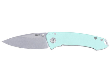CRKT 2522B Tuna EDC Compact 2.73" Folding Plain Stonewashed 14C28N Steel Blade, G10/SS Handle