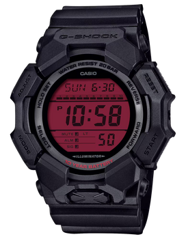 GSHOCK GD010BBR1CR   DIGITAL MOVEMENT  BLK/RED
