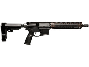 Daniel Defense 0208806030067 DDM4 MK18 No Magazine 10.30" Black Threaded Barrel, Black Hardcoat Anodize Aluminum Picatinny Rail Receiver, SB Tactical SBA3 Brace, Black Overmolded Grip, Ambidextrous