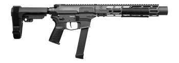 CMMG 99A6832-TNG Zeroed Banshee MkGs 9mm Luger 33+1 6.50" Black Nitride Threaded Barrel, Tungsten Cerakote Aluminum Receiver w/Picatinny Rail, M-LOK Handguard, Black Polymer CMMG RipBrace, CMMG Zeroed