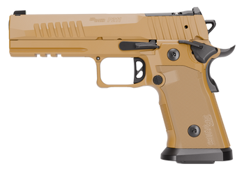 Sig Sauer 211F9GT5COY P211 GT5 Full Size 9mm Luger 21+1 5" Black Barrel, Coyote Cerakote Stainless Steel Optic Ready/Serrated Slide &  Frame w/Beavertail & Picatinny Rail, G10 Grip Panels, SIGLOC-PRO 