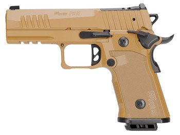 Sig Sauer 211CA9GT4COY P211 GT4 Carry 9mm Luger 21+1 4.20" Black Barrel, Coyote Cerakote Stainless Steel Optic Ready/Serrated Slide & Stainless Steel Frame w/Beavertail & Picatinny Rail, G10 Grip Pane