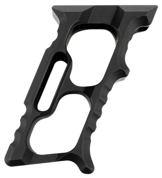 Tyrant CNC TD552BLKM1 Minivert Grip Halo Black Aluminum Fits AR15                                                                                                                                       
