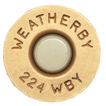 Weatherby BRASS224   224 Wthby Mag Rifle Brass 20 Per Box                                                                                                                                               