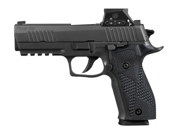 Sig Sauer 226X9RXSL P226 w/Optic Full Size 9mm Luger 18+1 4.40" Black Bull Barrel, Matte Black DLC Stainless Steel Serrated w/Optic Slide, Black Anodized Alloy Frame w/Picatinny Rail, Black Hogue G10