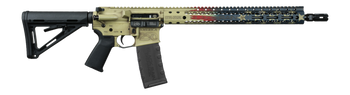 Black Rain Ordnance BRO-AMFLAG-WTP-250 Spec15 5.56 NATO 30+1 16" We The People Aluminum Receiver w/Picatinny Rail,Magpul MOE SL Black Polymer Stock, Black Magpul Grip                                  