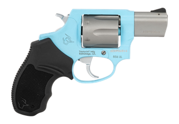 Taurus 2-85629ULC24 856 Ultra-Lite Small 38 Special +P 6 Shot 2" Matte Stainless Barrel & Cylinder, Blue Raspberry Cerakote Aluminum Frame, Black Ribber Grip, Transfer Bar, Safety Concealed Hammer    