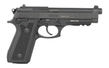Taurus 1-920151-6MAG 92  Full Size 9mm Luger 18+1 5" Matte Matte Stainless Steel Barrel, Alloy Steel Serrated Slide, Black Anodized Aluminum Frame w/Beavertail & Picatinny Rail, Black Hogue G10 Grip, 