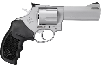 Taurus 2-440049TKR Tracker 44 Medium 44 Rem Mag 5 Shot 4" Matte Stainless Steel Ported Barrel, Cylinder & Frame, Black Ribber Grip, Transfer Bar Safety, Exposed Hammer                                 
