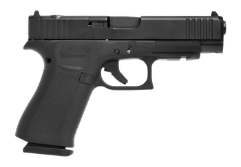 Glock PA4850203FRMOS G48 MOS Slim Compact 9mm Luger 15+1 4.17" Black GMB Barrel, Black nDLC Optic Ready/Serrated Steel Slide, Black Polymer Frame w/Beavertail & Front Rail, Black Textured Polymer Grip