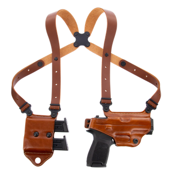 Galco MCII250 Miami Classic II Shoulder System Size Fits Chest Up To 56" Tan Leather Harness Fits Sig P229 Fits Sig P226 Fits Sig P228 Right Hand                                                       